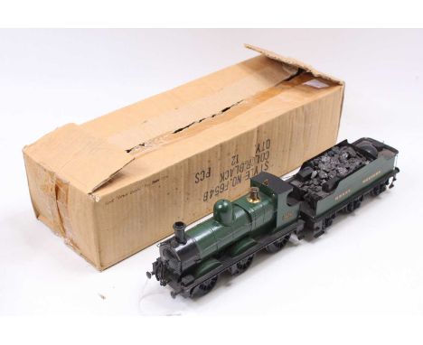 Scratch built Dean Goods 0 gauge GWR 0-6-0 loco &amp; tender Great Western 2516, unlined green, coarse scale 3-rail skate pic