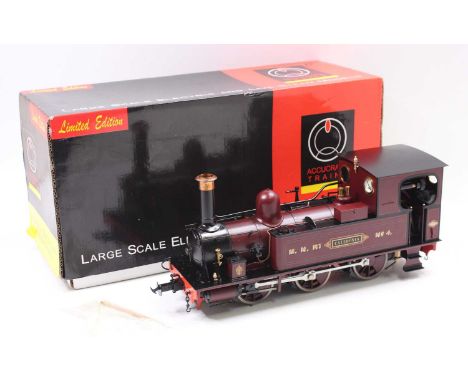 Accucraft radio controlled gas-powered 45mm scale model of a M.N.R Caledonia No.4 0-6-0 locomotive, finished in maroon, fitte