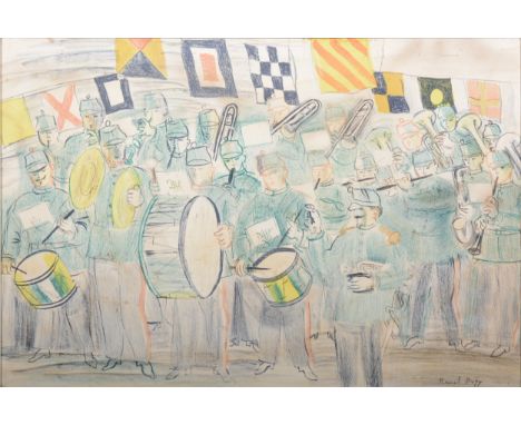 Raoul Dufy, The Band, lithograph printed in colours, published by School Prints Ltd, printed by W.S Cowell Ltd, 49 x 71cm, fr