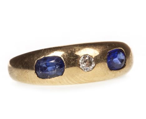 AMENDMENT: THIS HAS FULL HALLMARKS FOR EIGHTEEN CARAT GOLD&nbsp;EARLY TWENTIETH CENTURY DIAMOND AND GEM SET RING, in the form