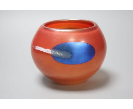  An Art glass vase, indistinctly signed and dated '96, height 12cm