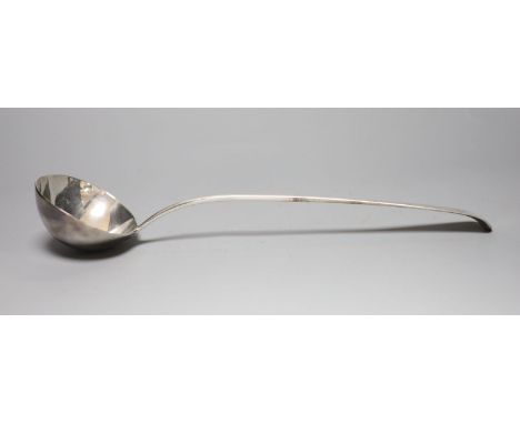   A George III Old English pattern soup ladle, Richard Crossley, London, 1798,34.1cm, 180 grams.