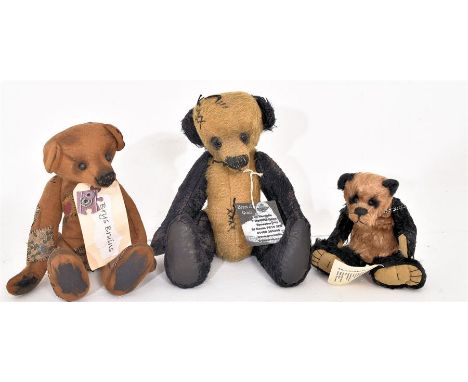 A Set Of 3 Vintage Limited Edition Teddy Bears Including An Issybears Bear, A Bare Bear And A Brys Bruins Bear, all in good c