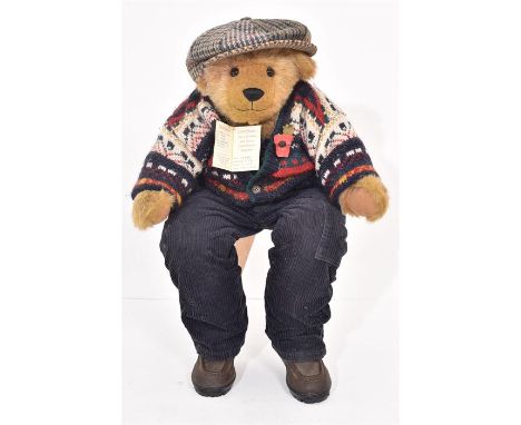 A vintage Crouch Craft limited edition ‘George’ teddy bear in all round good condition. Limited edition 1 / 5. Serial number 