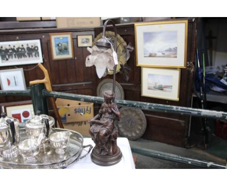 Early 20th century style figural table lamp
