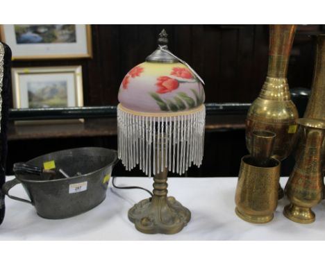 Decorative table lamp and shade