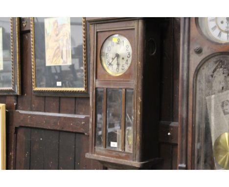 1920's mahogany wall clock