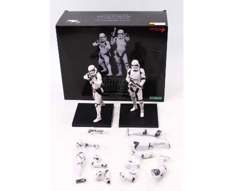 Artfx+ Kotobukiya 1/10 scale Pre-Painted Model Kit off Star Wars First Order Two Pack Storm Trooper set, housed in original b