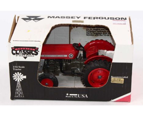 A Scale Models boxed 1/16 scale model of a FT-0813 Massey Ferguson 135 tractor
