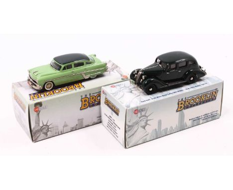 Brooklin Models Ltd, 1/43rd scale white metal model of a BRK 102 1936 Hudson Terraplane Custom 6-62 4-door sedan "Montana Gre