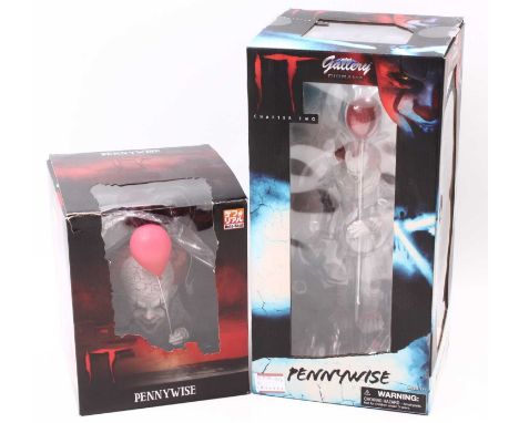 A Gallery Diorama 1/6 scale statue of a Penny Wise 'It, Chapter 2' by Diamond Select Toys, together with Star Ace bust of Pen