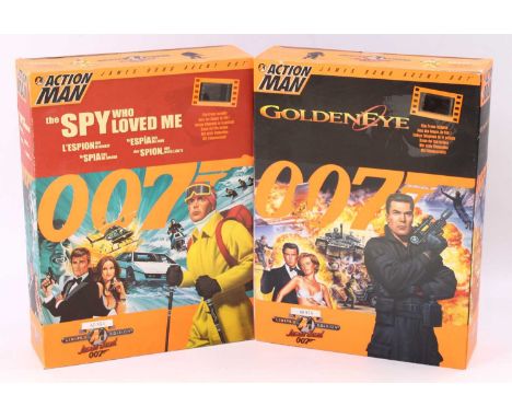 A Hasbro 1/12 scale limited edition James Bond 007 action figures to include No. AB978 Golden Eye, and No. AD353 The Spy Who 