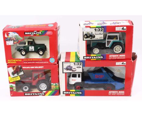 Britains 1/32 scale boxed group of four to include No. 9494 Landini 10000S Tractor, No. 9515 Volvo BM Valmet Tractor, No. 960