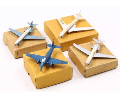 Solido 1/300 and 1/150 scale boxed aircraft model group to include; Caravelle in light blue and white with Air France letteri
