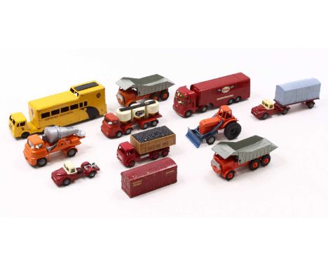 A Budgie Toys group of ten loose and playworn models to include No. 314 Track Dozer, No. 226 Foden Dump Truck, No. 256 Esso A