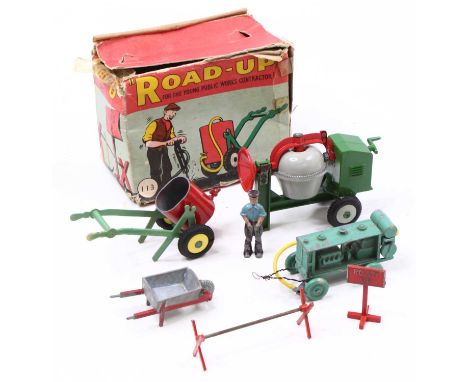 DCMT No.113 Road Up boxed set to include a water Trolley in green with red drum, petrol generator in green, cement mixer in g
