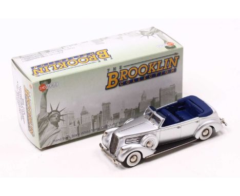 Brooklin Models Ltd, 1/43rd scale white metal model of a BRK 172x 1937 Lincoln Le Baron Convertible Sedan, BCC 2013 Club Spec