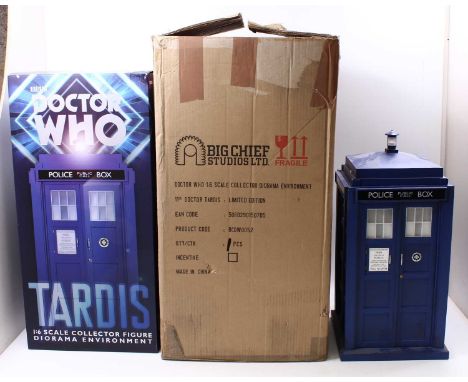 A Big Chief Studios 1/6 scale limited edition collector figure of Tardis 'Doctor Who', comes with various diorama environment