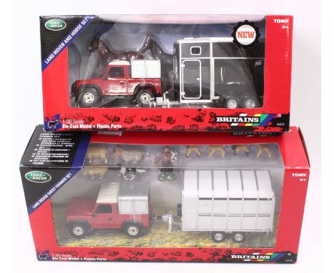 Britains 1/32 scale group of two boxed models to include No. 43138 Land Rover and Sheep Farmer Set, together with a No. 43239