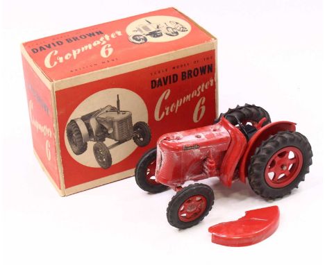 British made David Brown Cropmaster Tractor, scarce large scale plastic model, circa 1950, made to approximately 1/16 scale, 