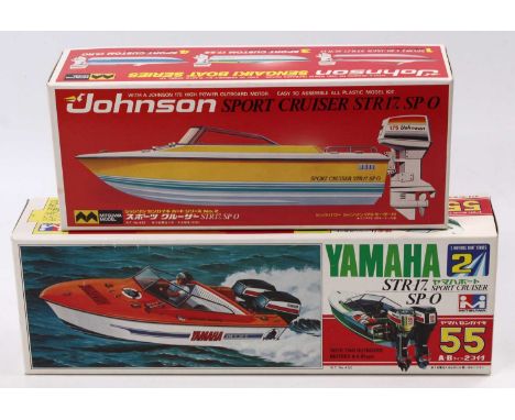 MITSUWA 1.18 scale, Motorised Sport Cruisers, 452 Yamaha STR-17 Sport Cruiser SP-O with Twin Yamaha Outboards &amp; 432 Johns