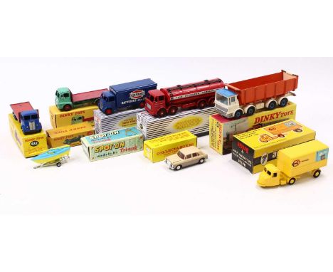 A Dinky Toys group of six boxed models to include No. 918 Guy Van 'Eveready', No. 943 Leyland Octopus 'Tanker Esso', No. 432 