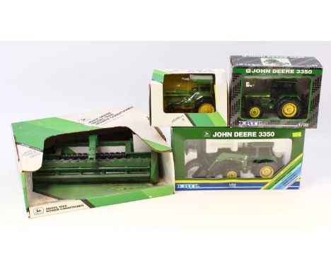ERTL 1/32 and 1/16 scale group of four boxed models to include; No. 5512 John Deere Narrow Row Utility Tractor, No. 5580 John