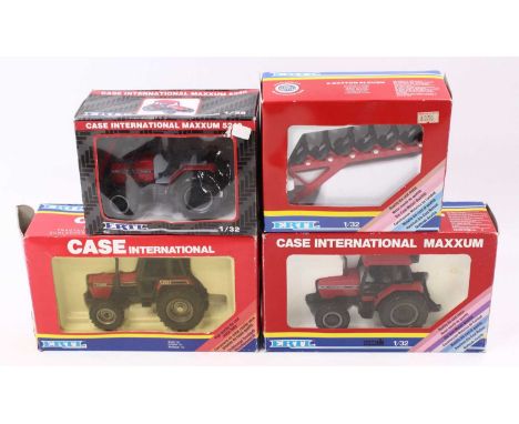 ERTL 1/32 scale boxed group of four to include No. 1641 Six Bottom Plough, No. 257 Case International 2294 Tractor, No. 427 C