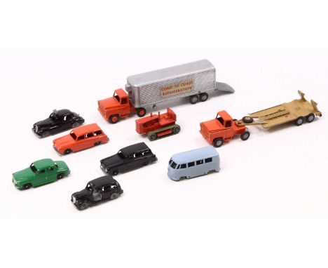 A small quantity of Budgie Toys loose and playworn diecast to include No. 12 Volkswagen Microbus in light blue, No. 19 Rover 