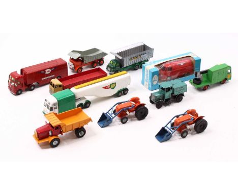 A Budgie Toys group of eleven loose and playworn models to include No. 314 Track Dozer, No. 226 Foden Dump Truck, No. 256 Ess