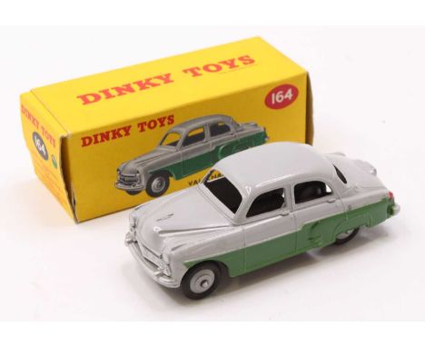 Dinky Toys No. 164 Vauxhall Cresta saloon comprising of grey and green body with grey Supertoys hubs, housed in the original 