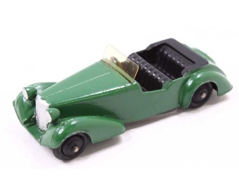 Dinky Toys No.38D Alvis Sports, comprising green body with black seats, black hubs with windscreen (NM)