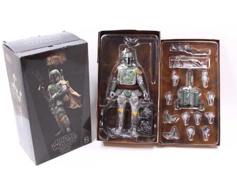 Sideshow Collectibles 1/6 scale boxed action figure of Star Wars Boba Fett No.2128 'The Empire Strikes Back' by Scum and Vill