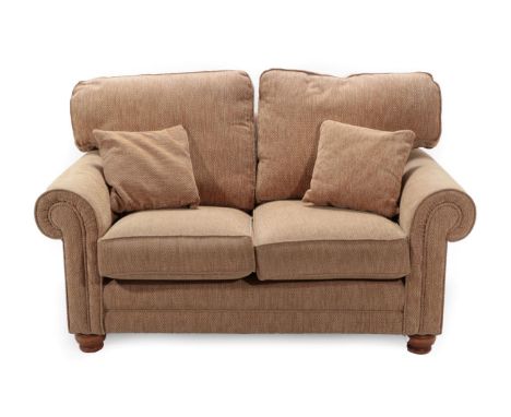 A Barker &amp; Stonehouse Oxford Two-Seater Sofa, upholstered in brown chenille, 157cm by 90cm by 94cm 