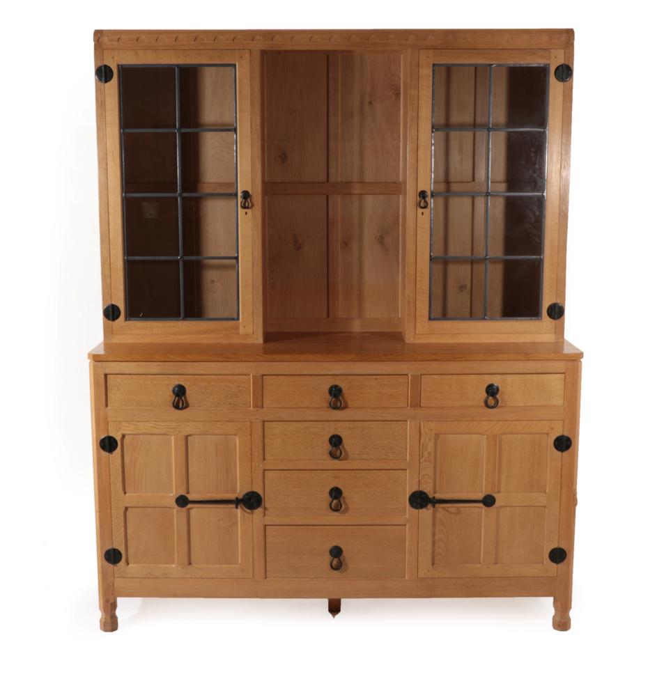 Mouseman A Robert Thompson of Kilburn English Oak Display Dresser, the