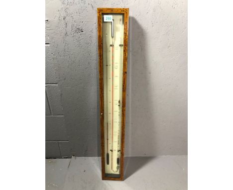 Wooden framed Mercury Thermometer  (contains mercury collection only) approx 100cm tall A/F