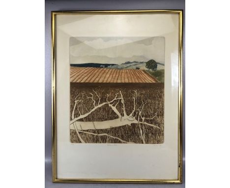 Limited edition 6/50 contemporary print entitled "Chiltern Hills" and signed in pencil by the artist Skinner '76 approx 37 x 