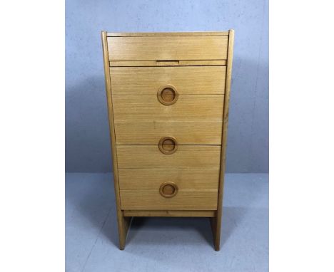 Mid century tallboy/chest of seven drawers, approx 59cm x 44cm x 120cm tall