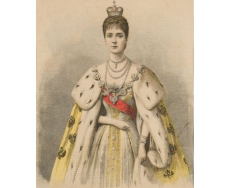 ILJA SAWWITSCH GALKIN (NACH)1860 bei St. Petersburg - 1915 Poschinki/ bei TwerZWEI KRÖNUNGPORTRÄTS DES ZAREN NIKOLAUS II. UND