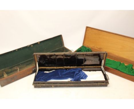 Victorian tin gun case by R. Poole & Co, Army & Navy Tailors, 36, 37, 38 and 39 Saville Row, London W., with named plaque to 