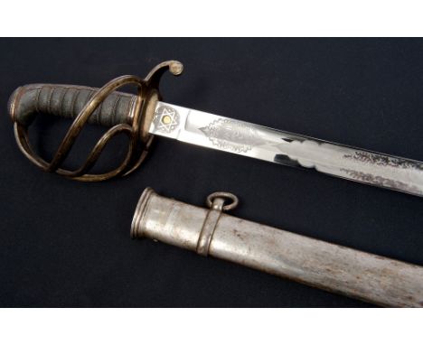 Fine Victorian Officers' 1822 pattern Cavalry sword of the 2nd West York Yeomanry (the companion to the above sword) with reg