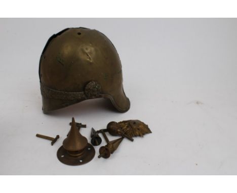 Victorian 1871 pattern cavalry helmet of the 7th Dragoon Guards (distressed condition with many parts missing) and sundry hel