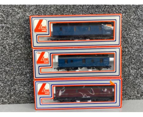 3x Lima models train carriages, all in original boxes
