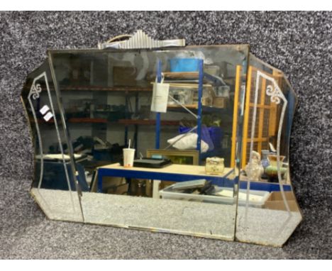 Vintage frameless wall mirror - 69x49cm