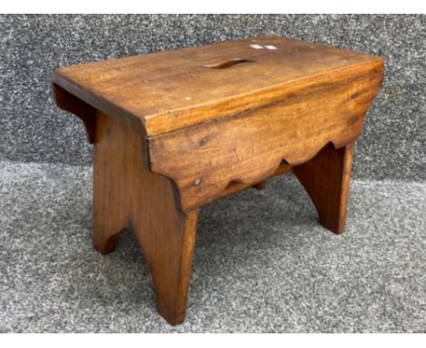 Vintage wooden cracket stool