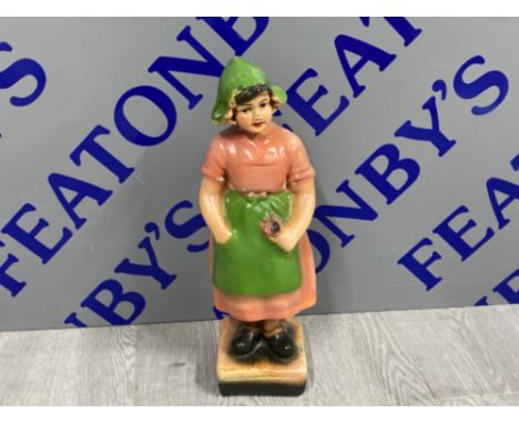 Vintage chalk Dutch girl 17inch in height