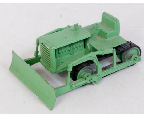 A Matchbox Lesney large scale model of a bulldozer comprising light green body with black rubber tracks, loose example (G)