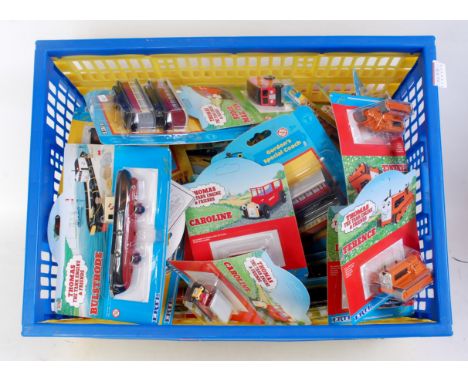 40 various carded ERTL Thomas the  Tank Engine & Friends diecast locomotives and accessories to include Diesel, Terence, Caro