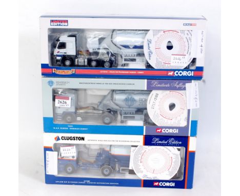 Three various boxed Corgi Hauliers of Reknown 1/50 scale road transport diecast vehicles to include Ref. Nos. CC13518 Cemex V