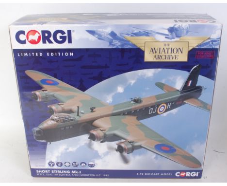 A Corgi Aviation Archive limited edition 1/72 scale model of a Short Stirling Mk1 BF372 Flt Lt Sgt Middleton, model No. AA395